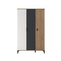 Hanah Home Neva 6302 Armario Roble, Blanco y Antracita
